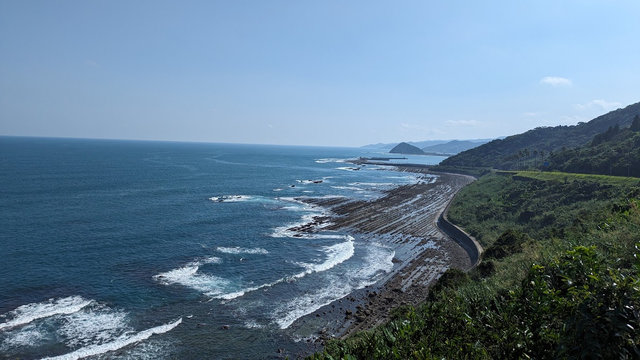 宮崎のロケーションのいい海辺の景色
